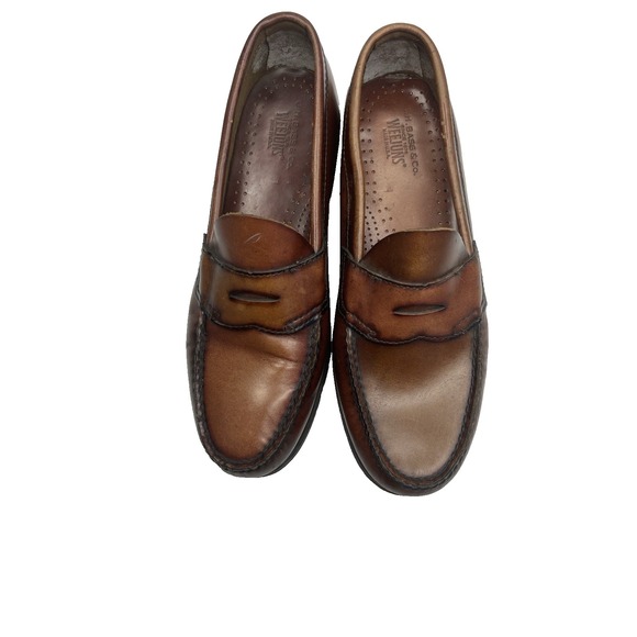 Vtg Weejuns GH Bass Loafers Men 9 D Burgundy Leather Penny Loafer USA Made - Picture 1 of 13